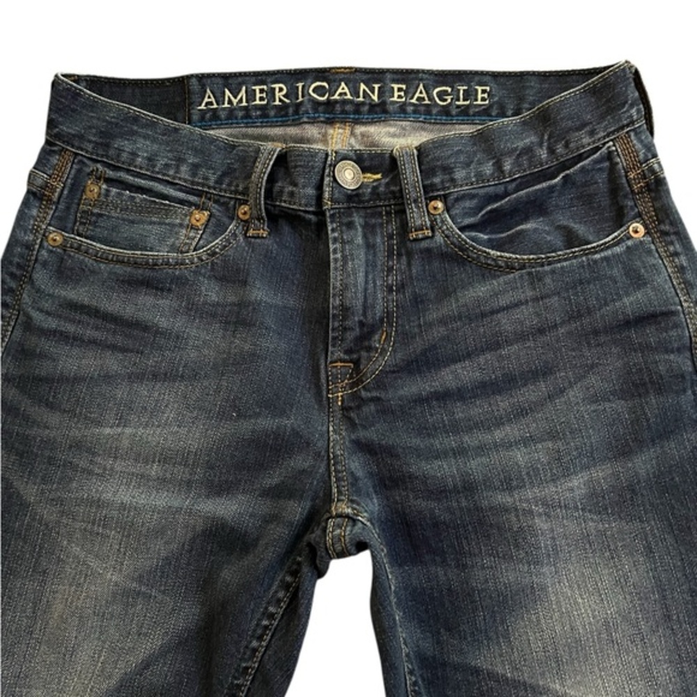American Eagle Outfitters Skinny Dark Wash Blue Jeans Size 29/30, 5 pockets.